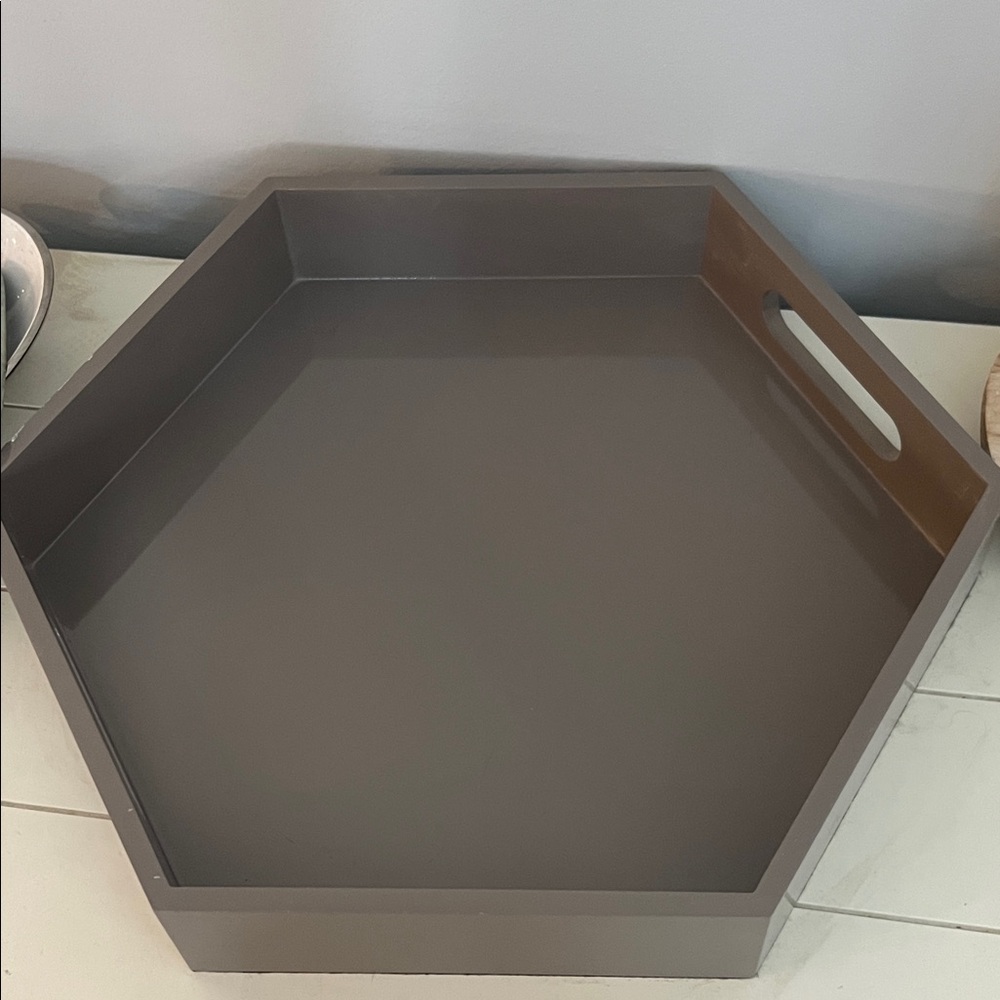 T.J.Maxx Hexagonal Gray Tray